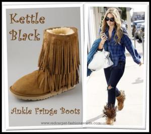 Photo of woman in fringy mocassins