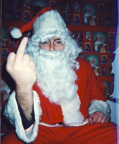 Image of angry Santa Claus