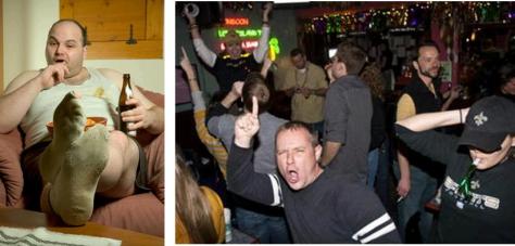 Image of NFL football fans watching games