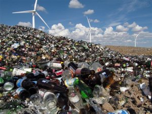 Idle Glass Recycling Image of glass waiting to be recycled