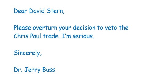 Image of letter to David Stern