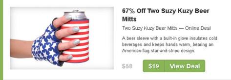 Image of flag coozie and gloves