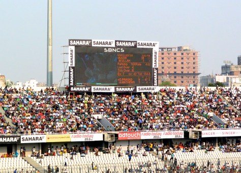 A not-so-great shot of my daughter Gemma featured on the stadium Jumbotron.